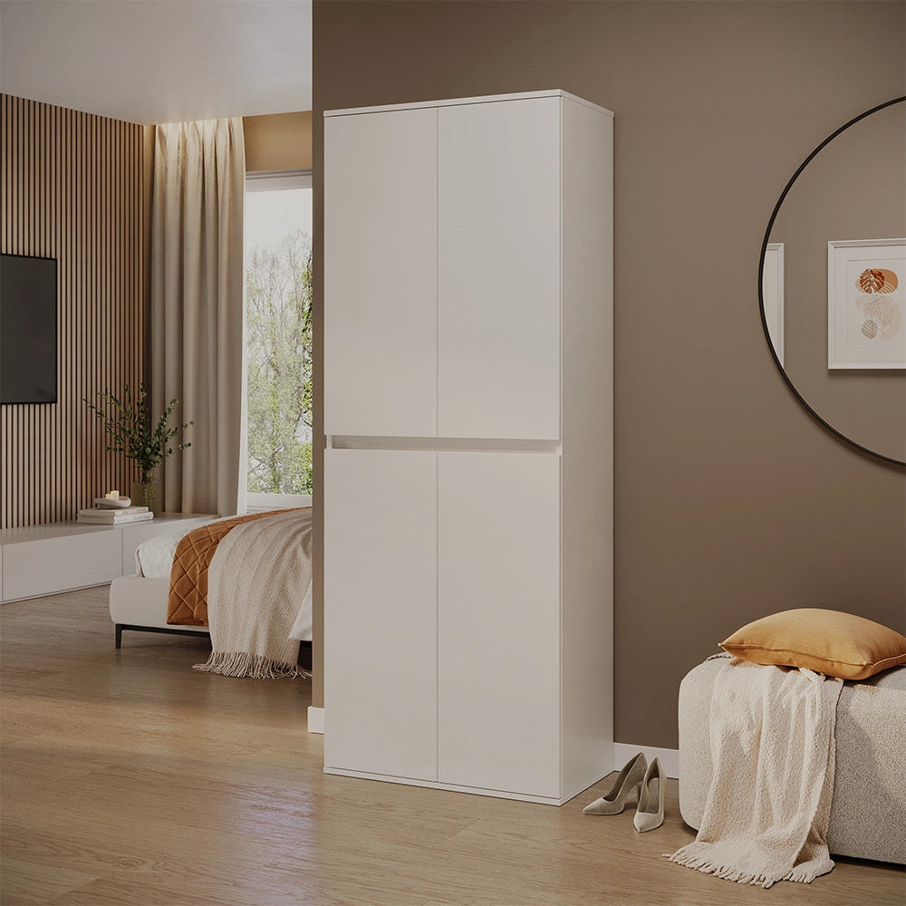 Vicco Armadio Bianco 74 x 191.5 cm con 4 porte