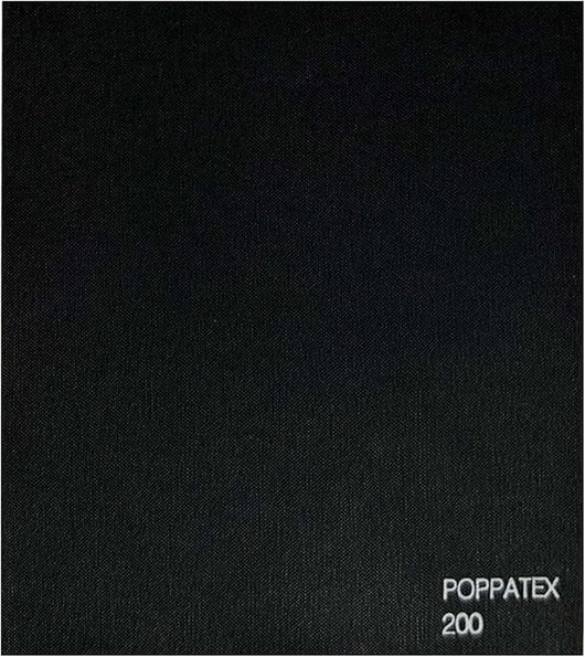 Tessuto Ecopelle Nautica Tappezzeria Alta Qualità "POPPATEX" - Colore NERO 200 - Morbida e Resistente - Vendita al Metro - H.140