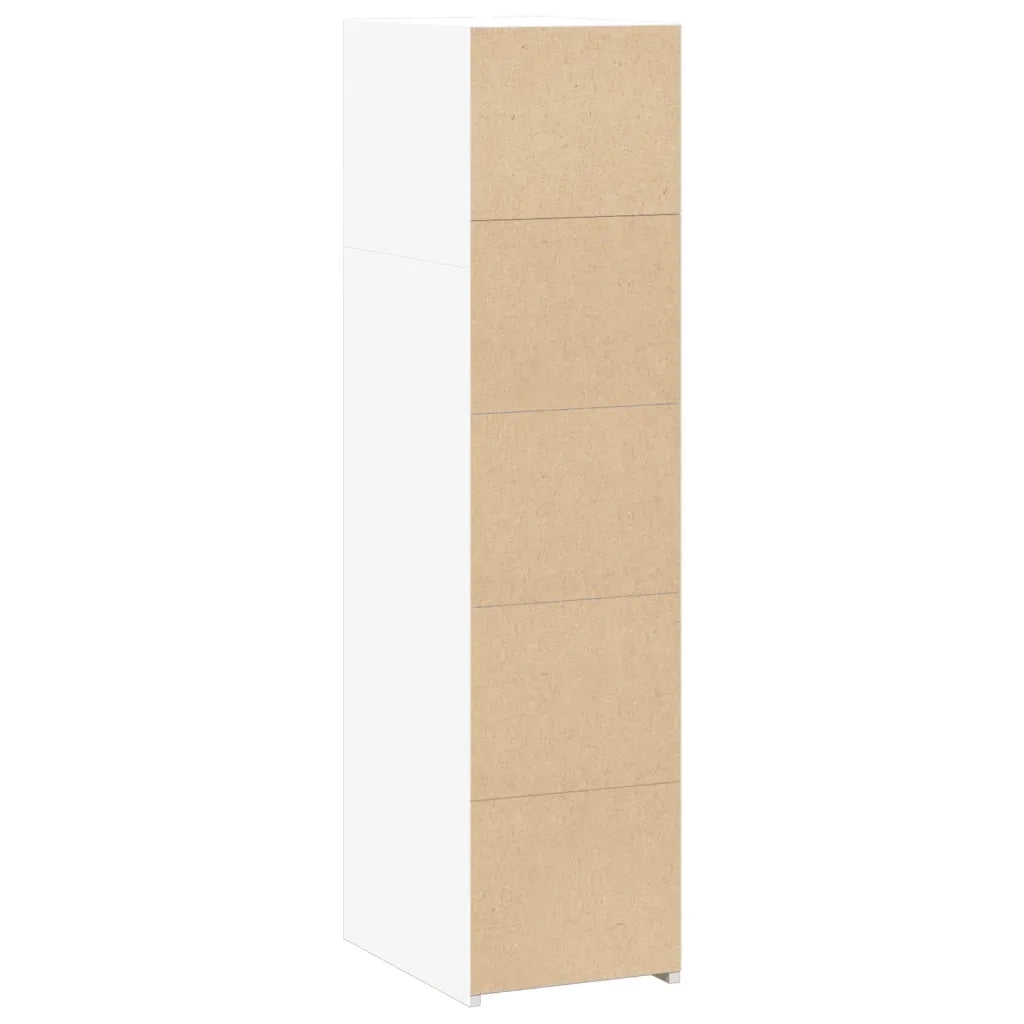 Credenza | Madia | Buffet da pranzo | Armadio da pranzo Bianca 30x41x124 cm in Legno Multistrato