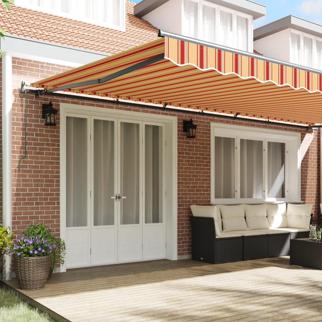 Tenda Retrattile Automatica Gialla e Arancione 600x300 cm
