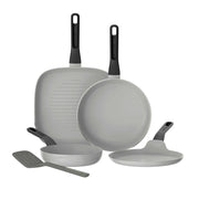 Set 4-pz padelle antiaderenti Glints Spirit con paletta Balance