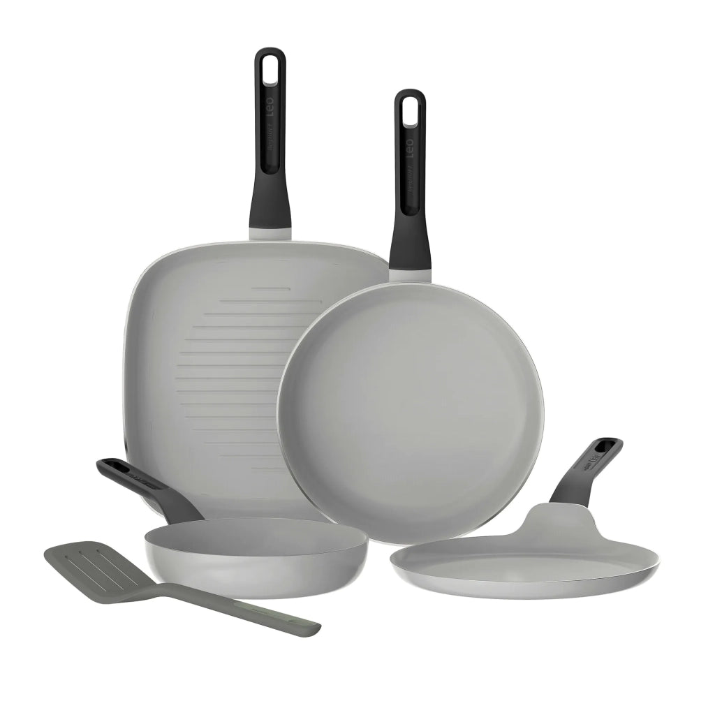 Set 4-pz padelle antiaderenti Glints Spirit con paletta Balance