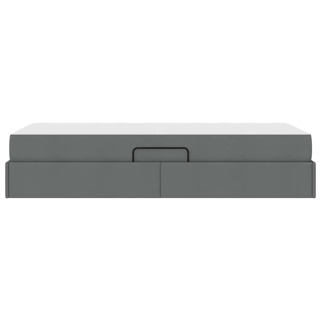 Letto con contenitore e materasso Grigio scuro 100 x 200 cm 3399641