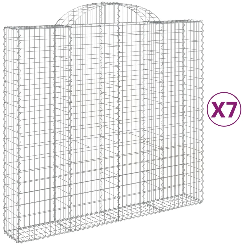 Cesti Gabbioni ad Arco 7 pz 200x50x180/200 cm Ferro Zincato 3146409