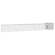 Gabbia per Polli Grigia 700x91x100 cm Acciaio Zincato cod mxl 52889