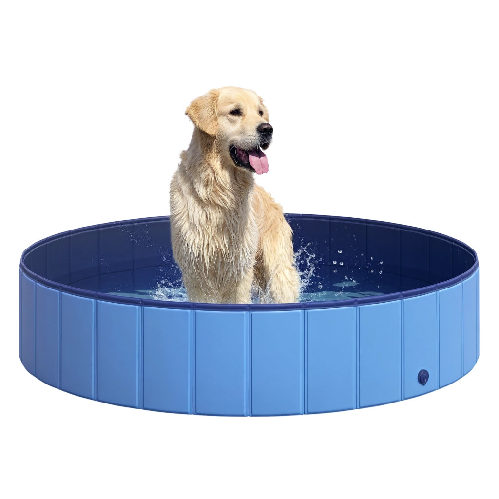 Vasca da bagno per cani e gatti pieghevole ¨C zephmum ¨C Blu 140x30 cm
