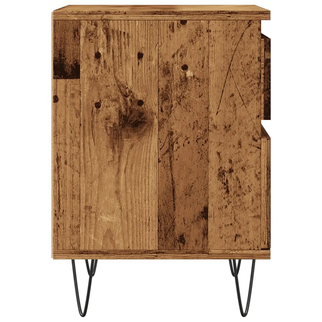 Comodino-Tavolino da notte Legno Antico 40x35x50 cm in Legno Multistrato 874603