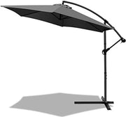 Ombrellone a parete inclinata a forma di zoccolo con manico ripiegabile - Tela da 180 gr/m2 con protezione UV - Altezza 235 cm - 6 traverse in acciaio - Incluso sacchetto di protezione grigio
