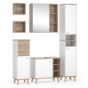 Vicco Set mobili bagno Bianco 5 parti