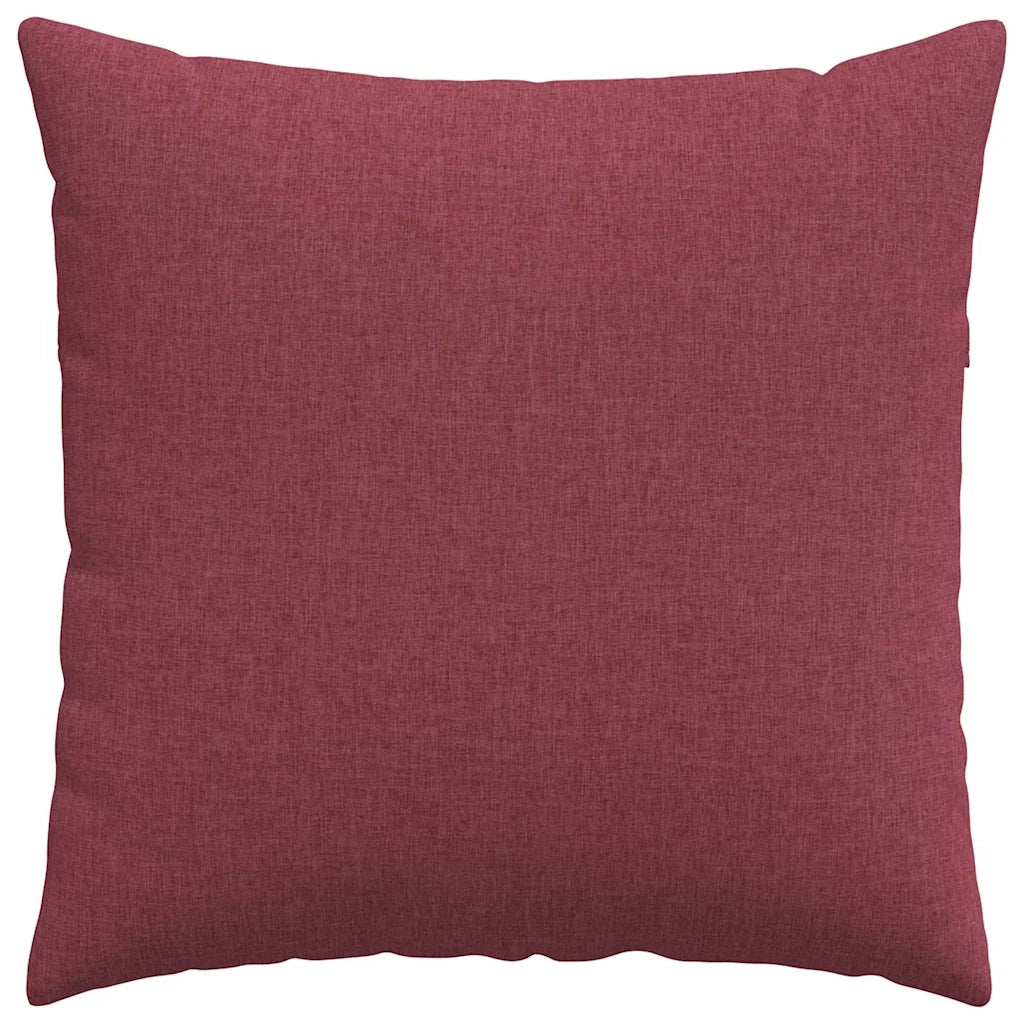 Cuscini da Divano 2 pz-Set di 2 Cuscini per Sofa Rosso Vino 60 x 60 cm Tessuto