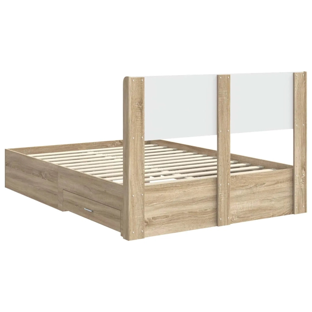 Struttura del letto con stoccaggio e testata Rovere Sonoma 3414485