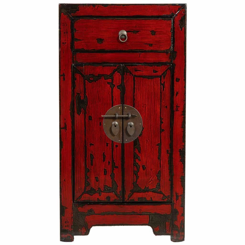 Mobile da ingresso in legno rosso 46x38x86h cm