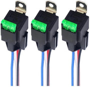 Tre pezzi di relais 12 V a 30 A con zavorra a placca ATO/ATC per relais di sicurezza per auto 12 V-stile impermeabile (quadrupolo)