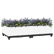Fioriera | Cassetta per fiori | Vaso Rialzata 80x40x23 cm in Polipropilene