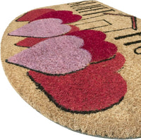 Zerbino Cocco 40x75 cm SWEET HOME Retro Gomma Antiscivolo Tappeto Moderno Porta Ingresso Entrata