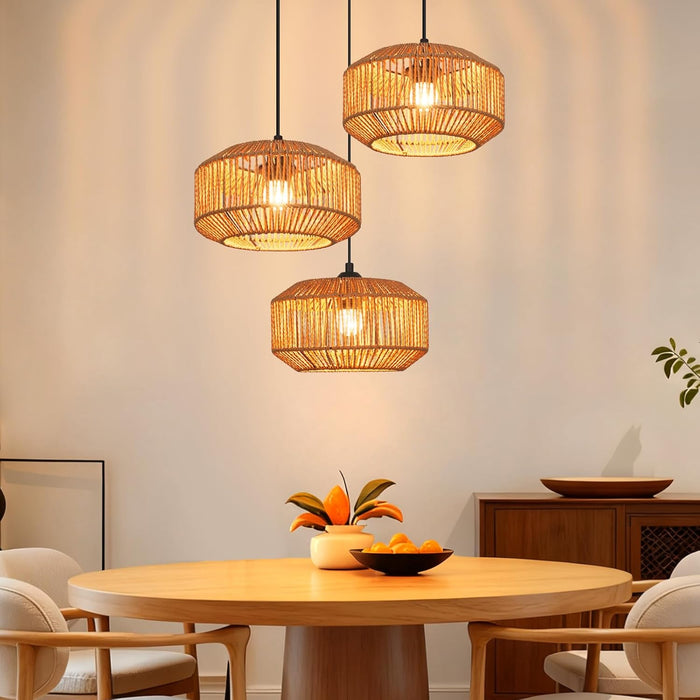 Lampada a sospensione ZMH vintage a 3 luci E27 (lampadina non inclusa)