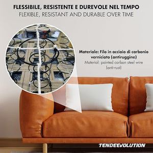 Molla Biconica a Spirale per Divani - 6 Giri, Altezza 23cm - Ideale per Restauri in Tappezzeria