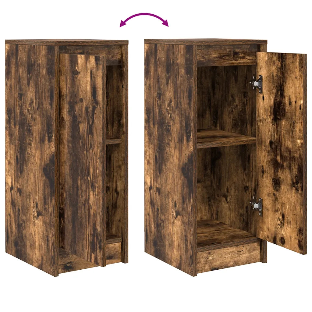 Credenza Rovere Fumo 29,5x34x76 cm in Legno Multistrato 861611