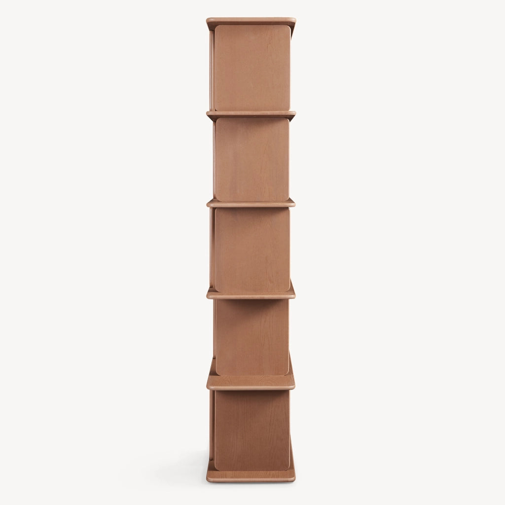 Libreria Gäljami con 5 Ripiani Aperti 180 x 100 x 35 cm - Effetto Noce [en.casa]