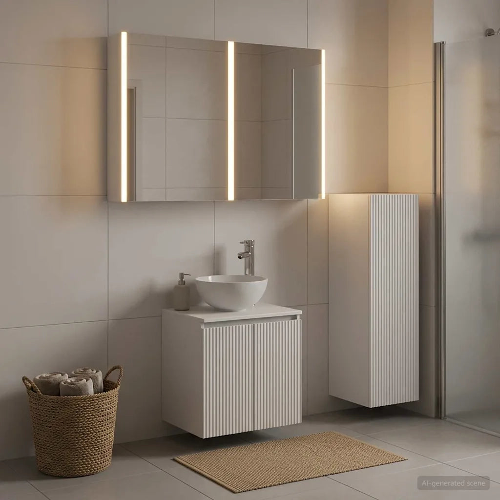 Set di mobili per il bagno 4 pcs Bianco 3407423