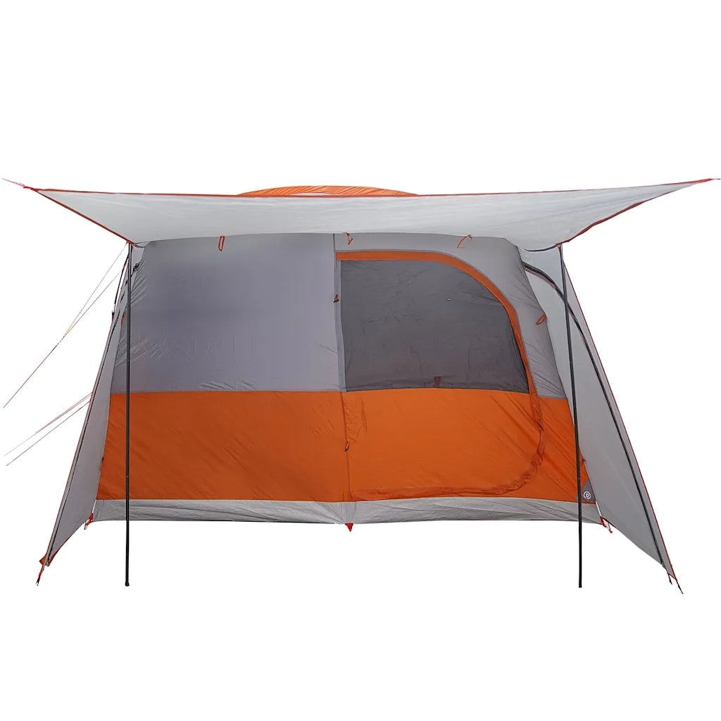 vidaXL Tenda da Campeggio 4 Persone Grigio e Arancione Impermeabile