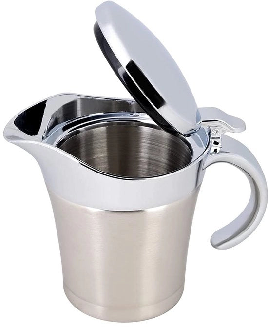 304 Acciaio Inossidabile - Doppio Strato Isolante - Coperchio Stoffa Esterne - Facile Da Aprire - 450/750 ml - Progettato Per L'igiene - Juskan