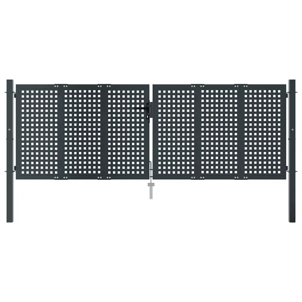 Cancello Giardino Antracite 300x150 cm in Acciaiocod mxl 71154