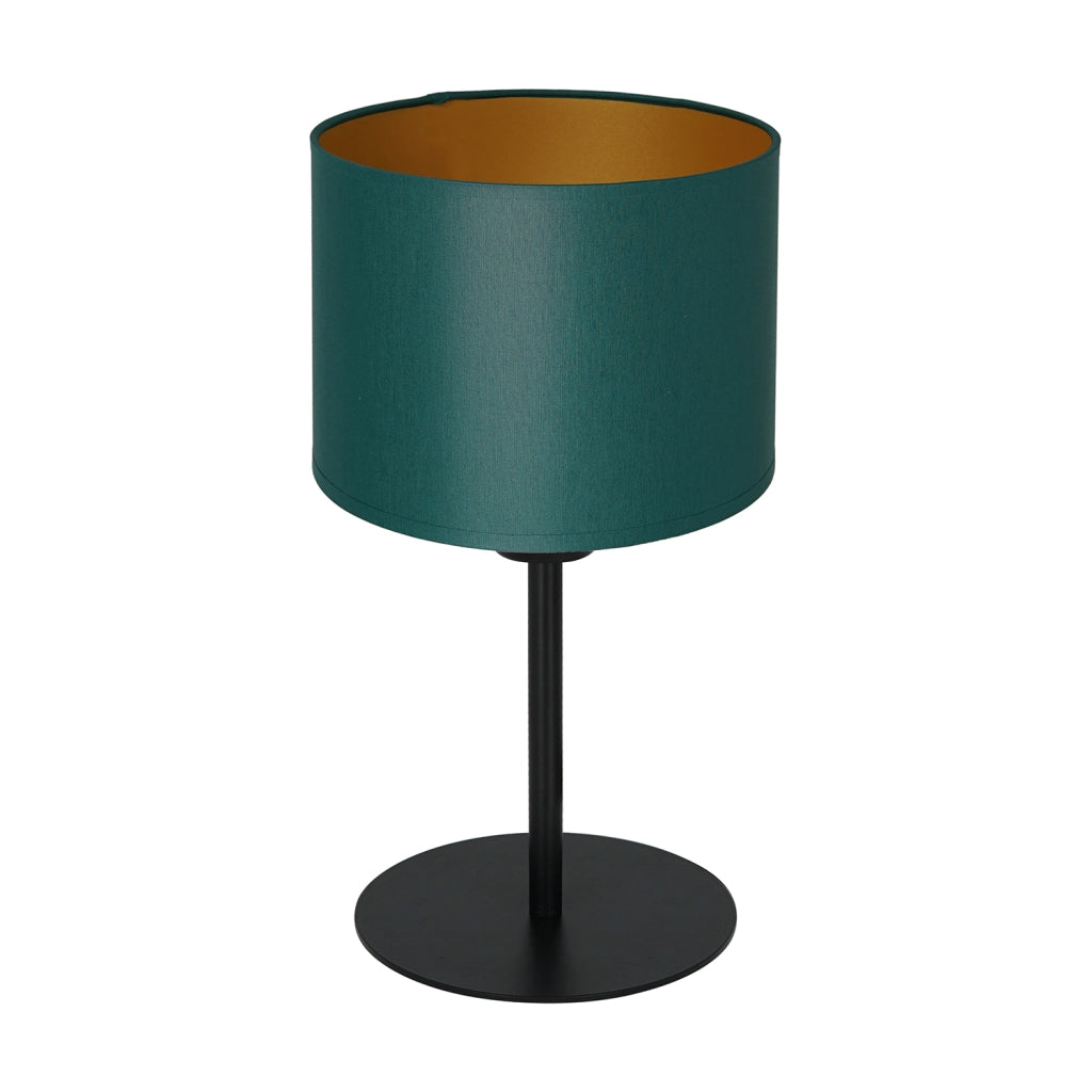 Lampada tavolo nera 34 cm paralume verde oro Arden
