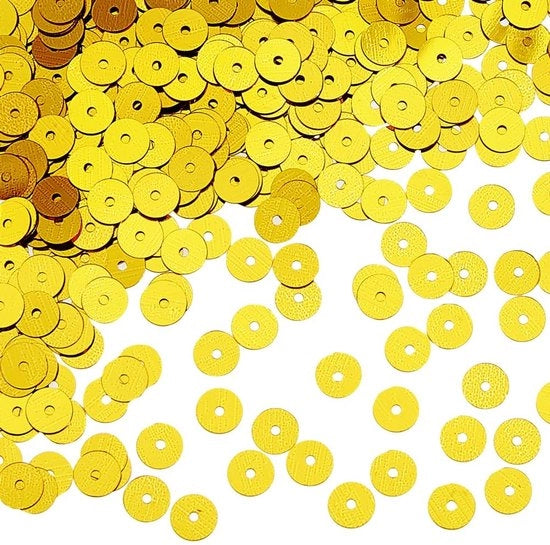 Pailletten 100g - Ronde Pailletten - Materiale per Attività Artistiche - 6 mm di Diametro