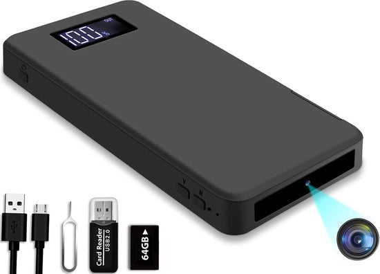 Camera Mini Portatile con Memoria di 64 GB, Risoluzione 1080P e Funzione di Rilevamento Movimento - Sicurezza per Casa e Ufficio