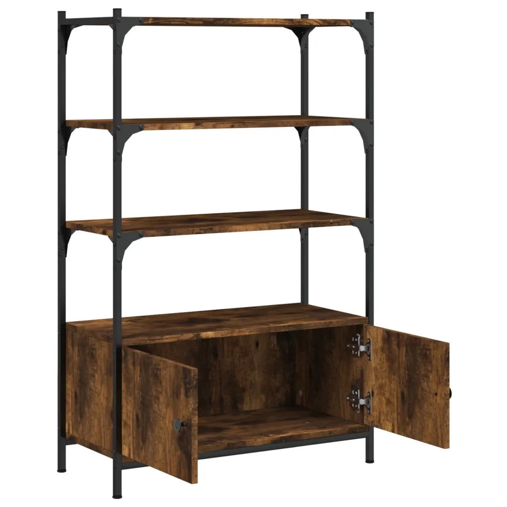 Libreria 3 Ripiani Rovere Fumo 70x30x109,5 cm Legno Multistrato 838995