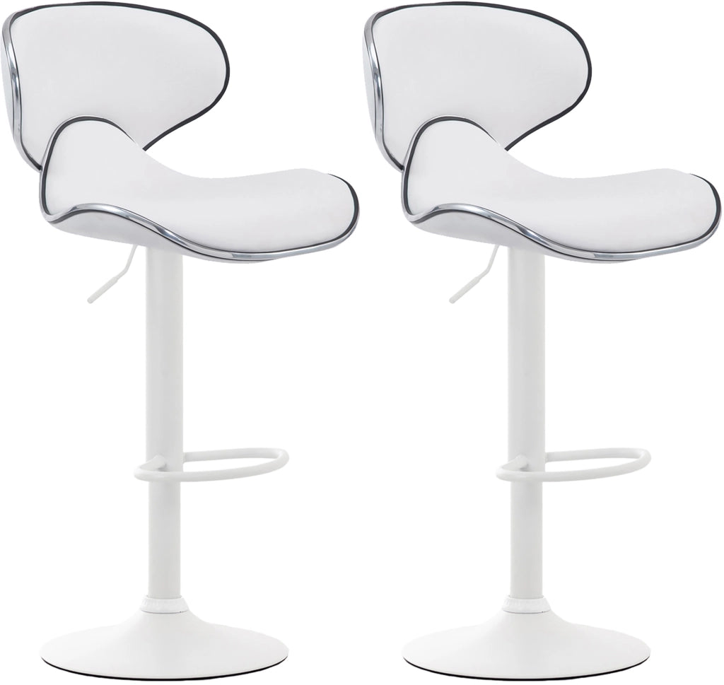 Set 2x Sgabelli LAS VEGAS V2 in similpelle bianco,bianco