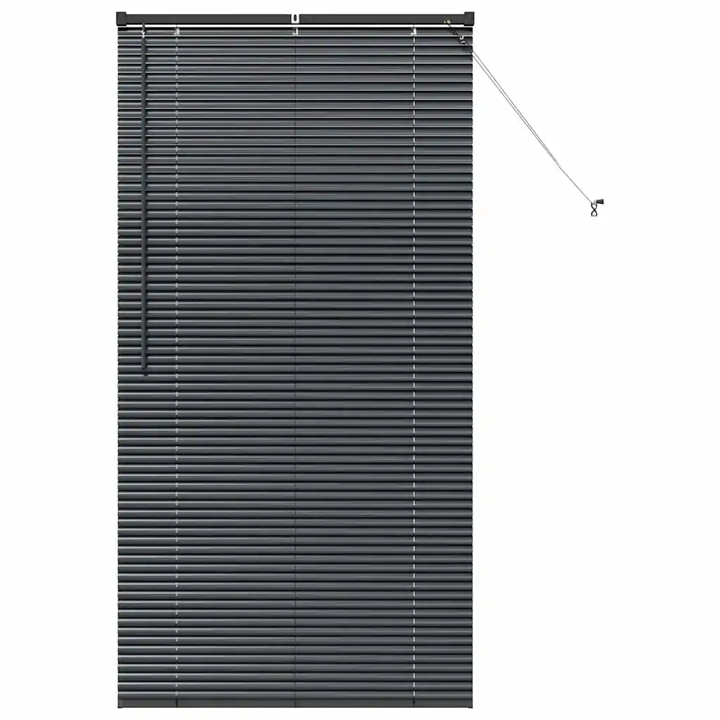 vidaXL Tenda per Finestra con tende Nero Alluminio