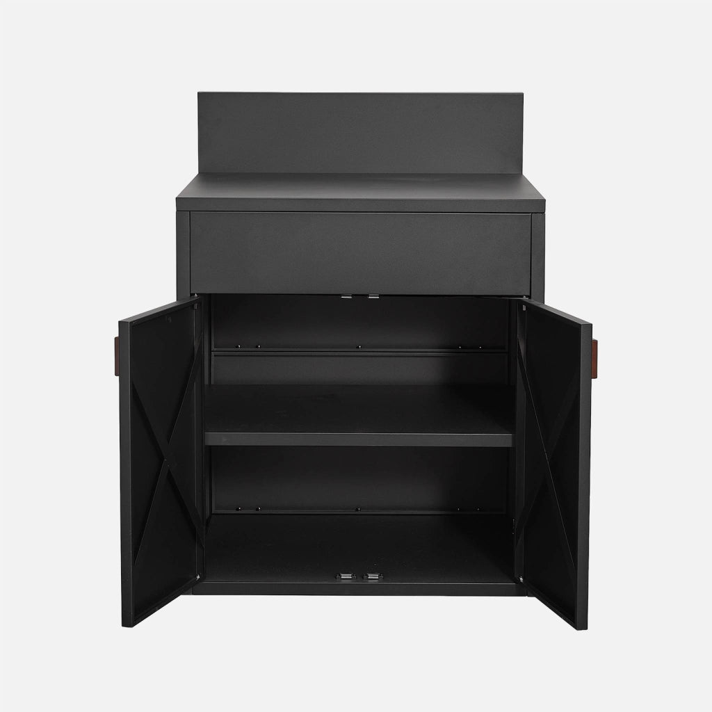 Cucina esterna 3 moduli acciaio inossidabile, nero