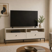 Limanesi, Mobile Porta tv 2 Cassetti, 150x40x60h cm Beige
