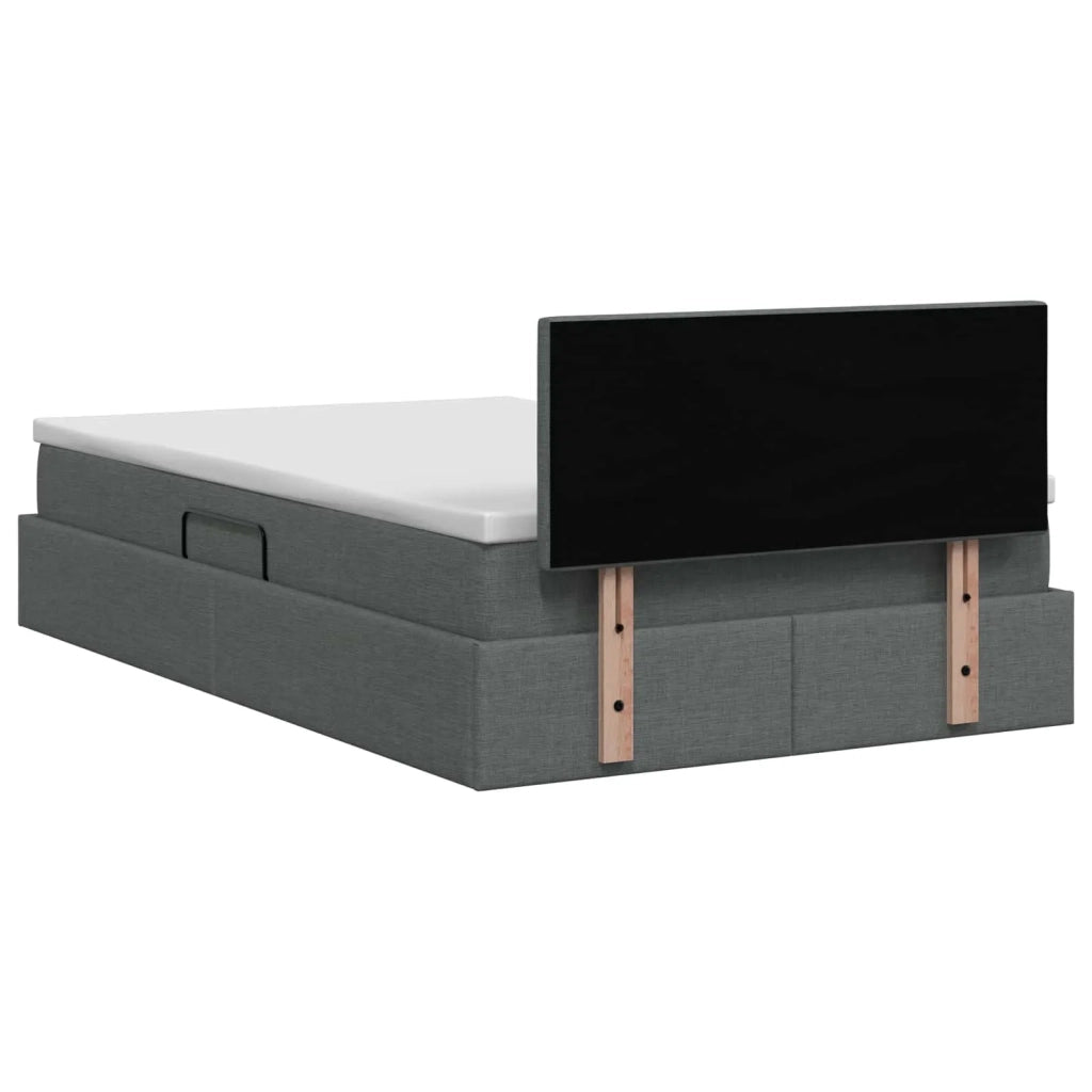 Letto con contenitore LED e materasso Grigio Scuro 120 x 200 cm 3459055