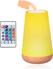 Lampada notturna ricaricabile - lampada da tavolo con regolazione touch 360 gradi - 13 colori RGB variabili - lampada a led regolabile a distanza - camera da letto nursery camera - soggiorno