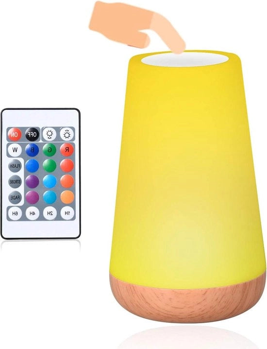 Lampada notturna ricaricabile - lampada da tavolo con regolazione touch 360 gradi - 13 colori RGB variabili - lampada a led regolabile a distanza - camera da letto nursery camera - soggiorno