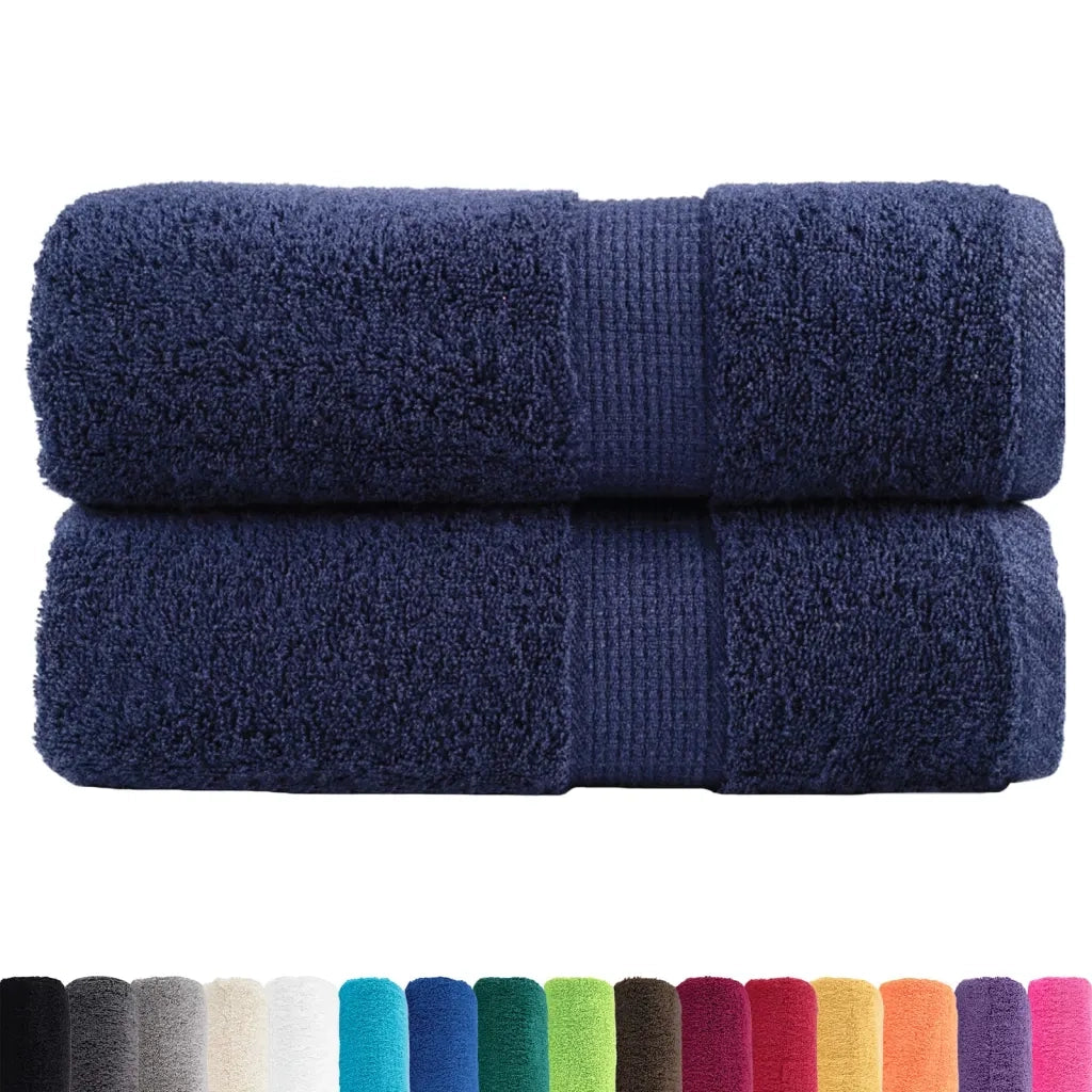 vidaXL Asciugamani Premium SOLUND 2 pz Blu Navy 30x30 cm 600 g/m²