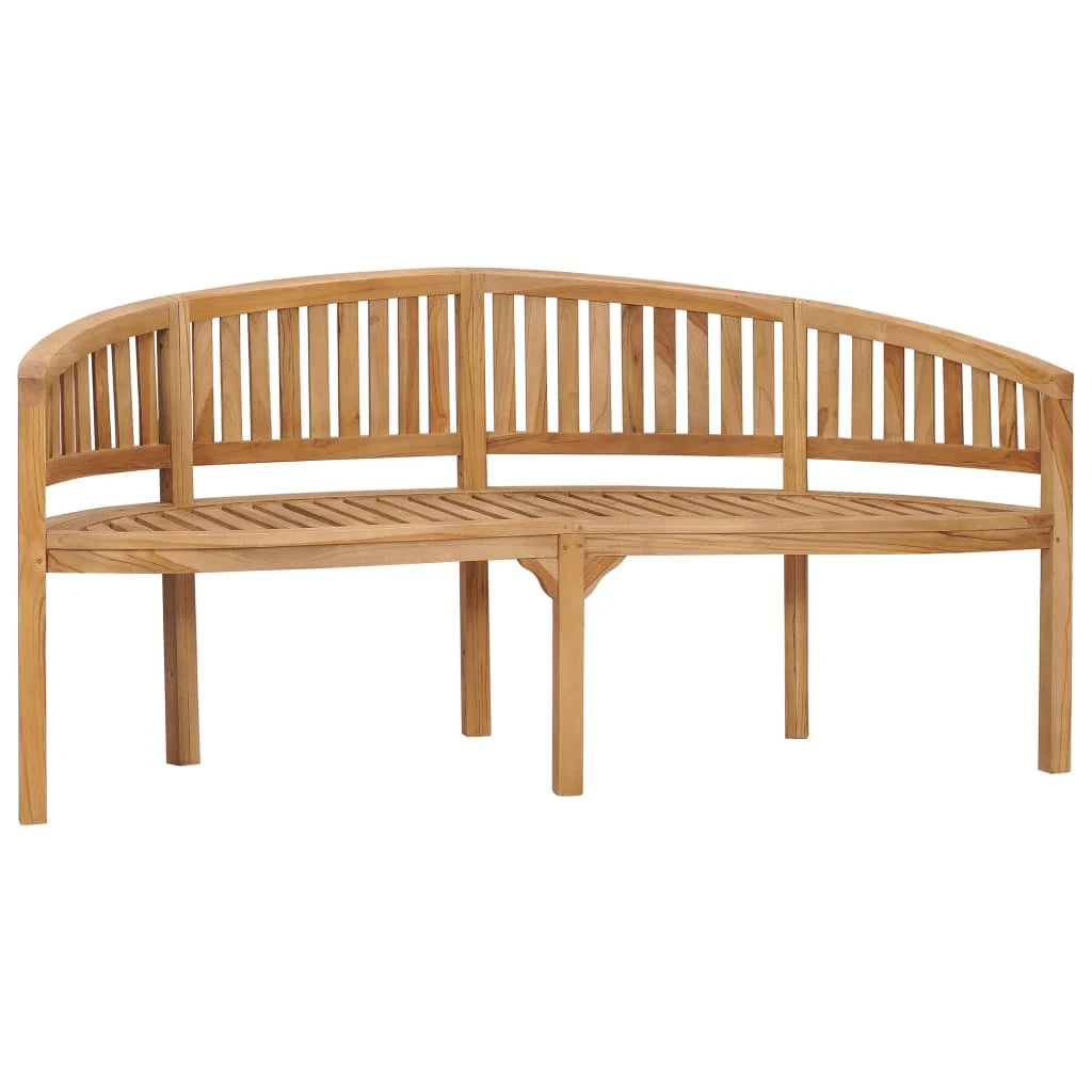 Panca da giardino a forma di banana mobili da esterno per patio mobili da terrazza 180 x 66 x 86 cm legno massello di teak 02_0011709