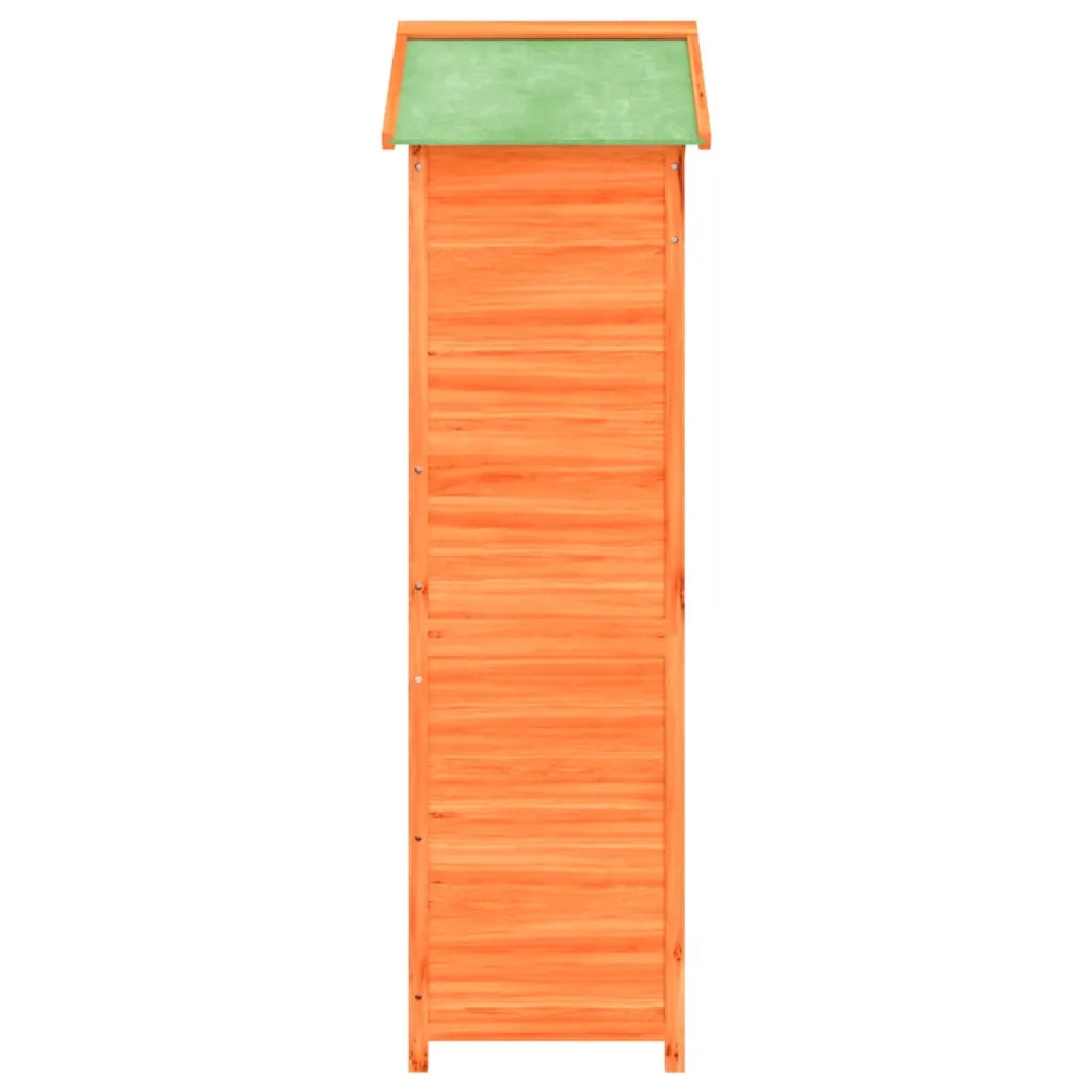 Rimessa da Giardino Marrone 120x53,5x170 cm Legno Massello Pino