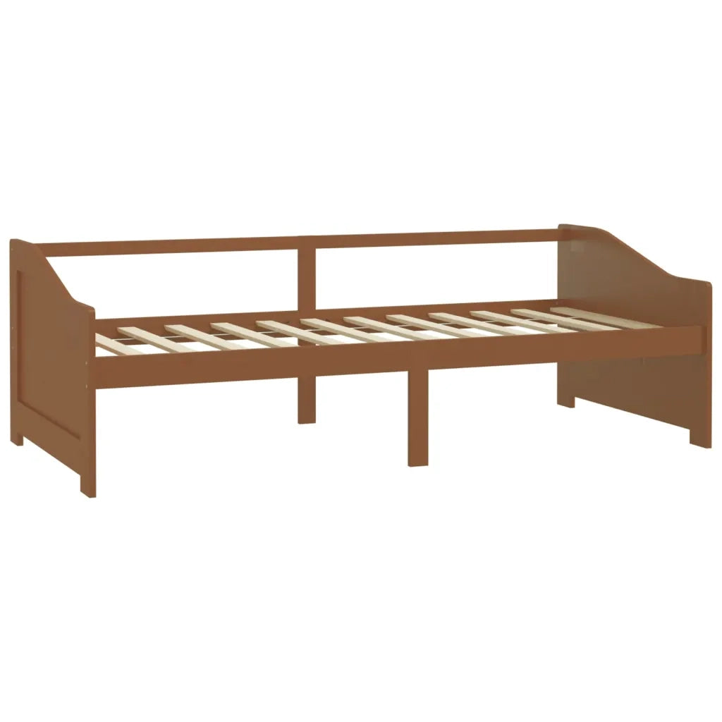Divano Letto 3 Posti senza Materasso Ambrato in Pino 90x200 cm 322166
