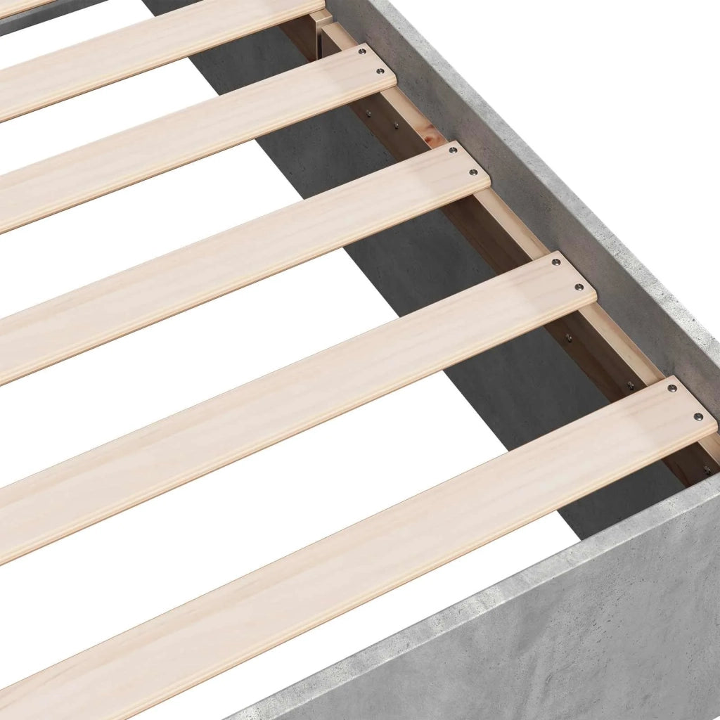 Struttura letto a pavimento Grigio Cemento 80 x 200 cm 3429546