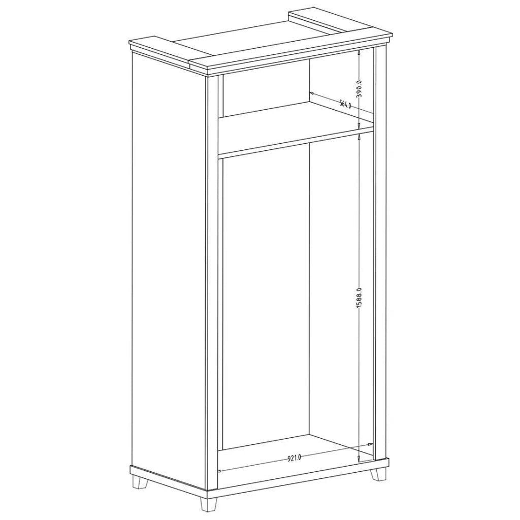 Armadio 110x220 con 2 porte. Colori verde e rovere. Collezione ASSIA.