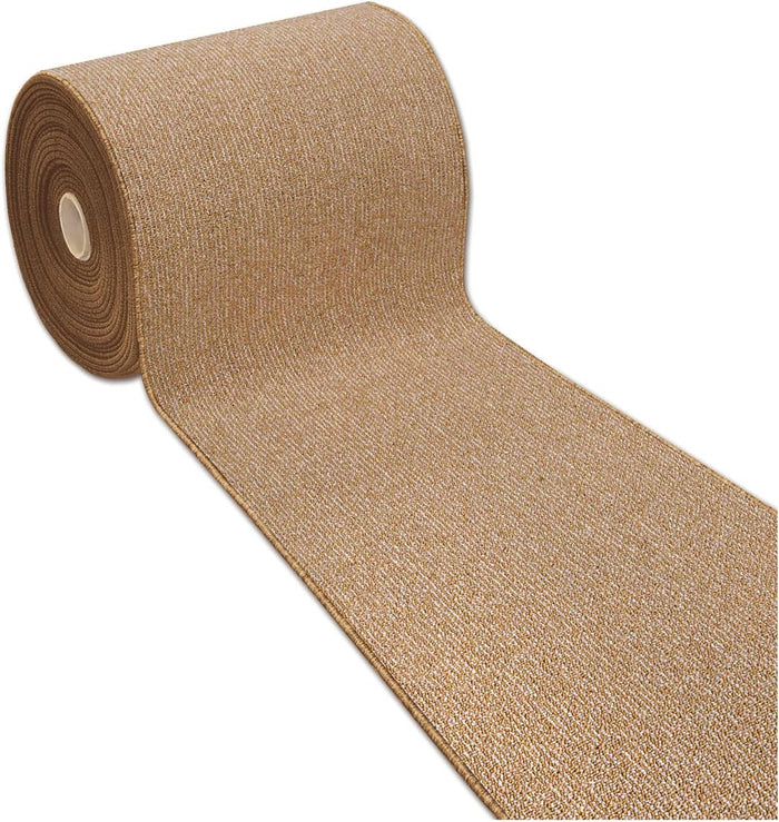 Tappeto Cucina 57x360 cm Tessitura Piatta Antiscivolo Multiuso Corsia Corridoio Made In Italy Beige