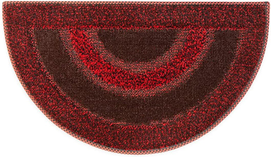 Zerbino Ingresso Semiluna Asciugapassi Assorbente Antiscivolo Vellutato Made In Italy Rosso