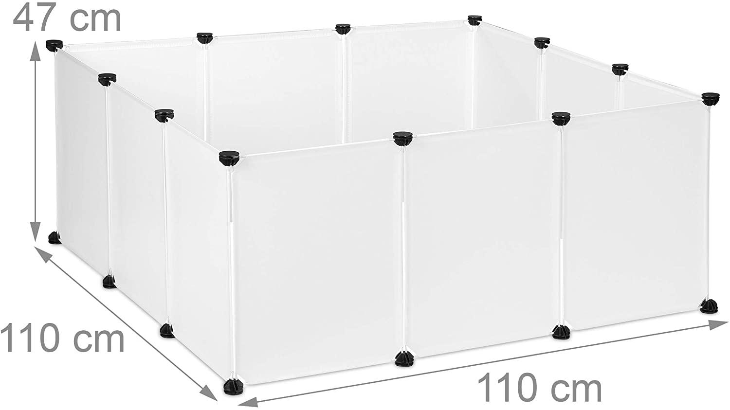 Recinto per animaletti in plastica conigli 12 pannelli bianco 13_0000968_2