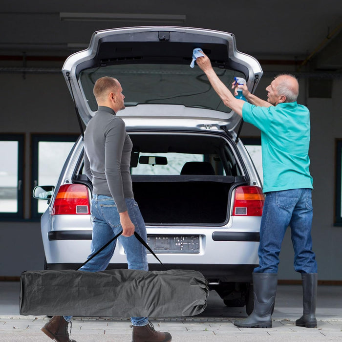 Sedia da Campeggio Pieghevole, Sedia Imbottita con Porta Bicchiere, per Campeggio Pesca Giardino Cortile Spiaggia, Struttura in Ferro (Grigio)