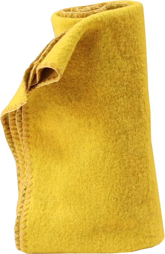 Plaid per cani e gatti - 100% Lana - Coperta morbida e lavabile 150x100 cm - Elegante e resistente - Made in Italy (Senape)