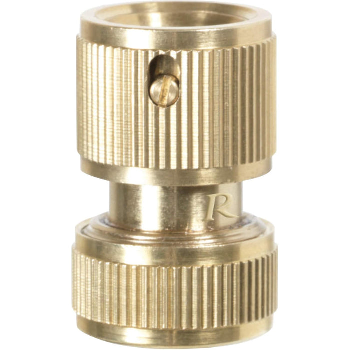 RACCORDO ATTACCO RAPIDO OTTONE TUBO ACQUA GIARDINO ACQUASTOP Ø15mm 5/8" RIBIMEX